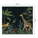 4MURS Papier peint panoramique XL Night color jungle Multicolore Mat