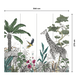 4MURS Papier peint panoramique XL Day color jungle Multicolore Mat