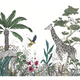 4MURS Papier peint panoramique XL Day color jungle Multicolore Mat