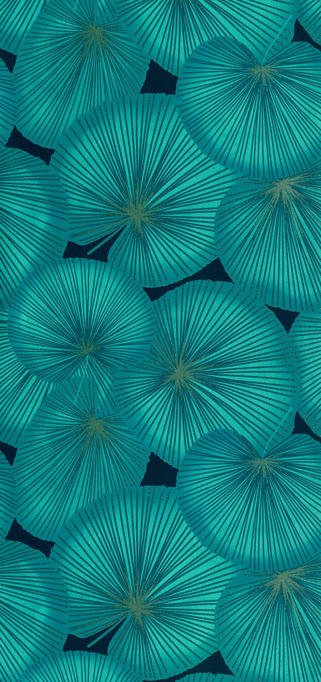 Papier peint intissé TAKAYAMA coloris vert émeraude