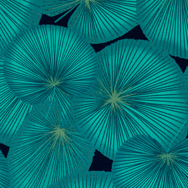 Papier peint intissé TAKAYAMA coloris vert émeraude