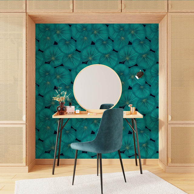 Papier peint intissé TAKAYAMA coloris vert émeraude