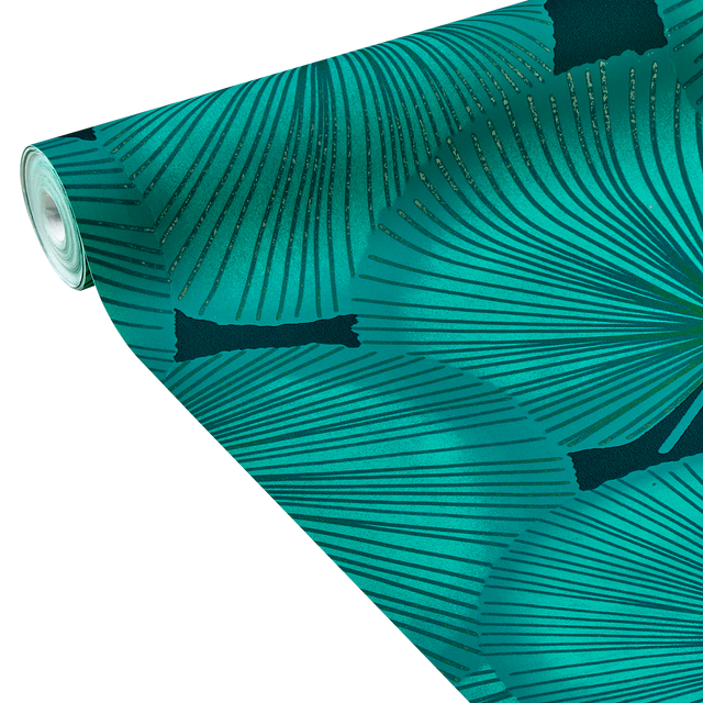 Papier peint intissé TAKAYAMA coloris vert émeraude