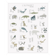 Tableau L'alphabet animals on the planet Beige kaki pétrole