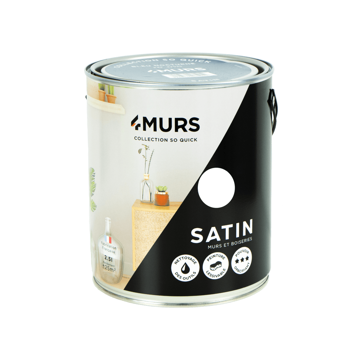 SO QUICK Peinture So quick Blanc Satiné 2,5L