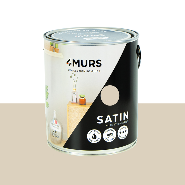 So Quick Peinture Peinture macaron Satiné 2,5 L