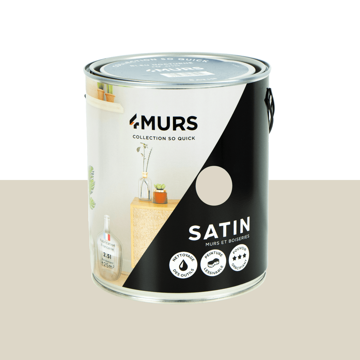 SO QUICK Peinture So quick Lin pur Satiné 2,5L