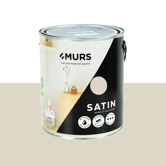 So Quick Peinture Peinture lin pur Satiné 2,5 L