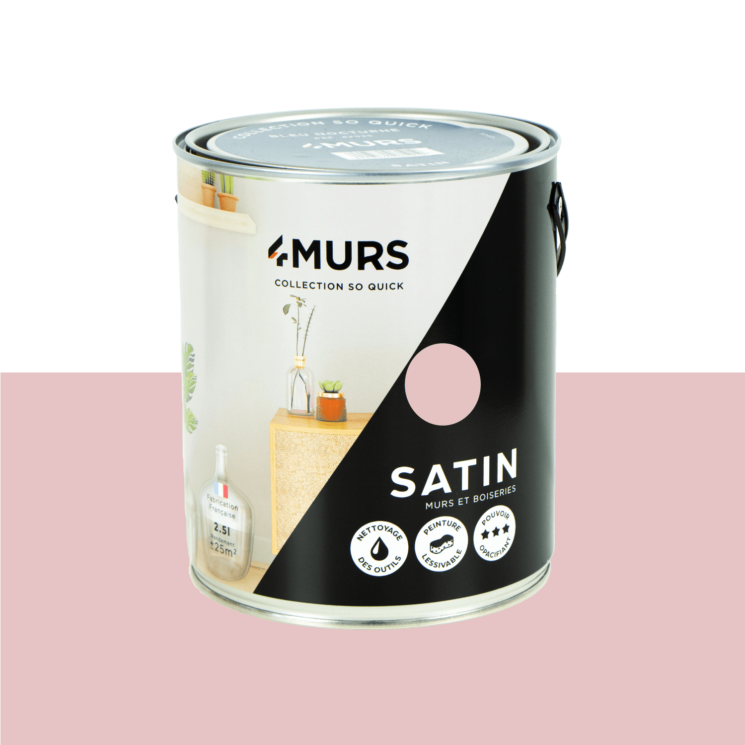 So Quick Peinture Peinture bouton de rose Satiné