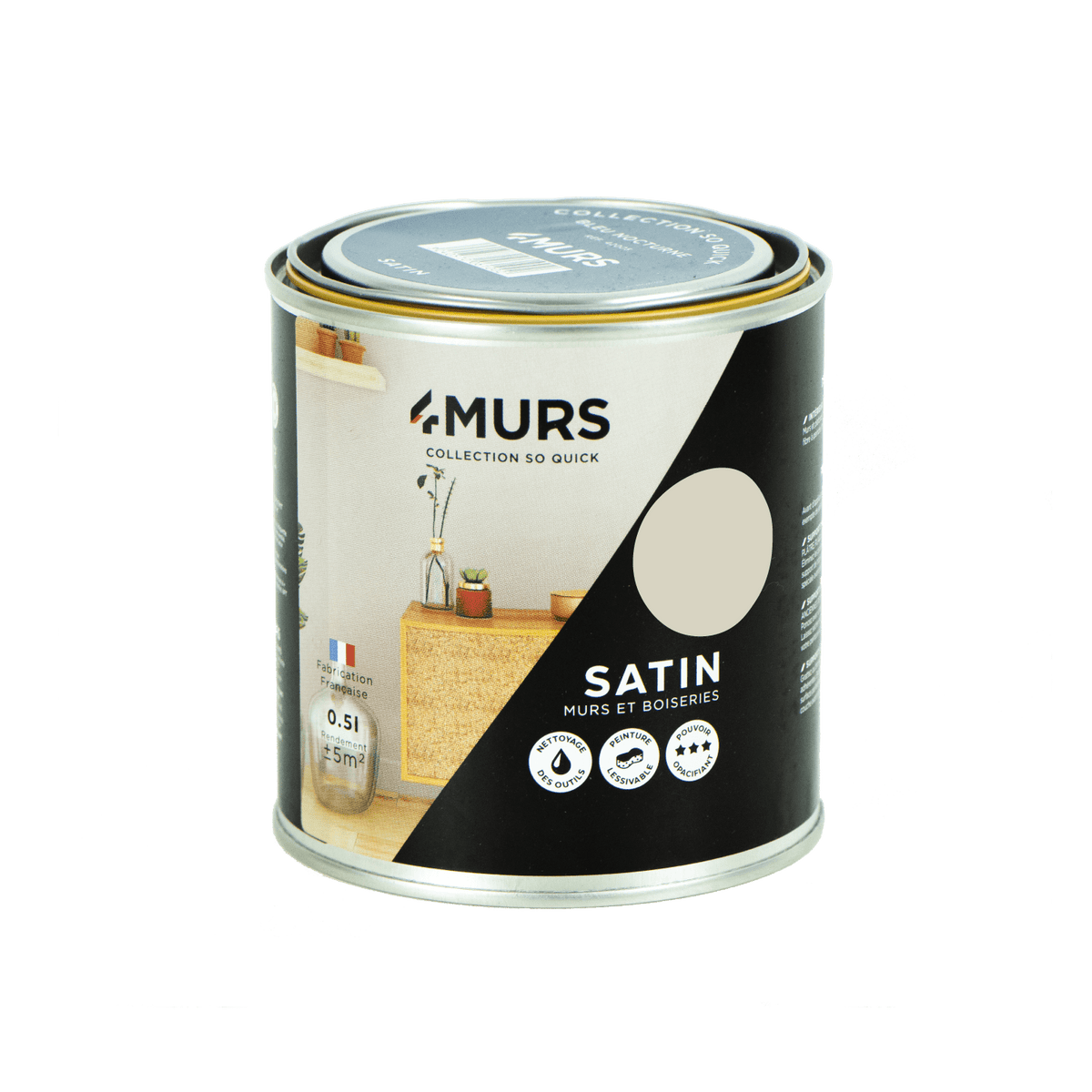 SO QUICK Peinture So quick Beige ficelle Satiné 0,5L