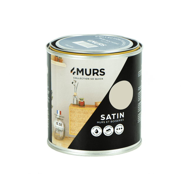 So Quick Peinture Peinture beige ficelle Satiné 0,5 L