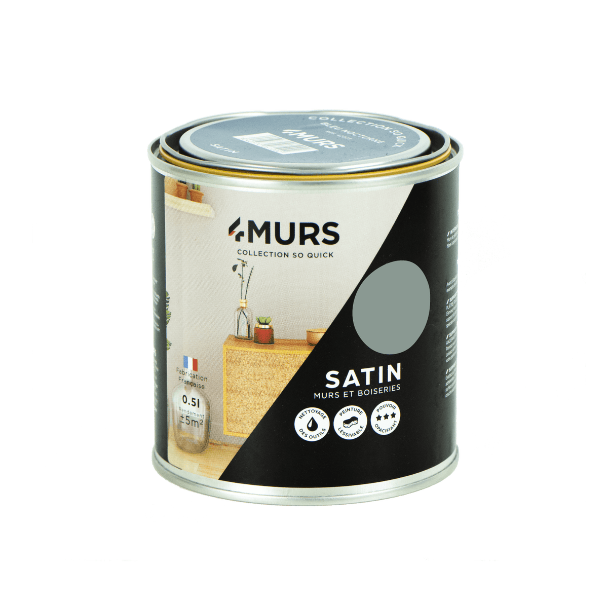 SO QUICK Peinture So quick Vert smoke Satiné 0,5L