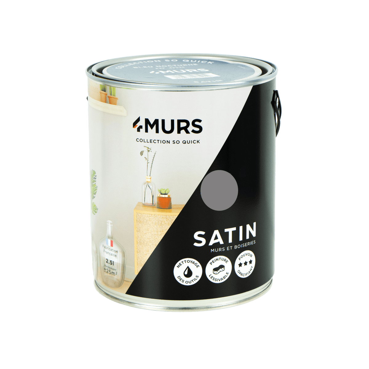 SO QUICK Peinture So quick Tempête Satiné 2,5L