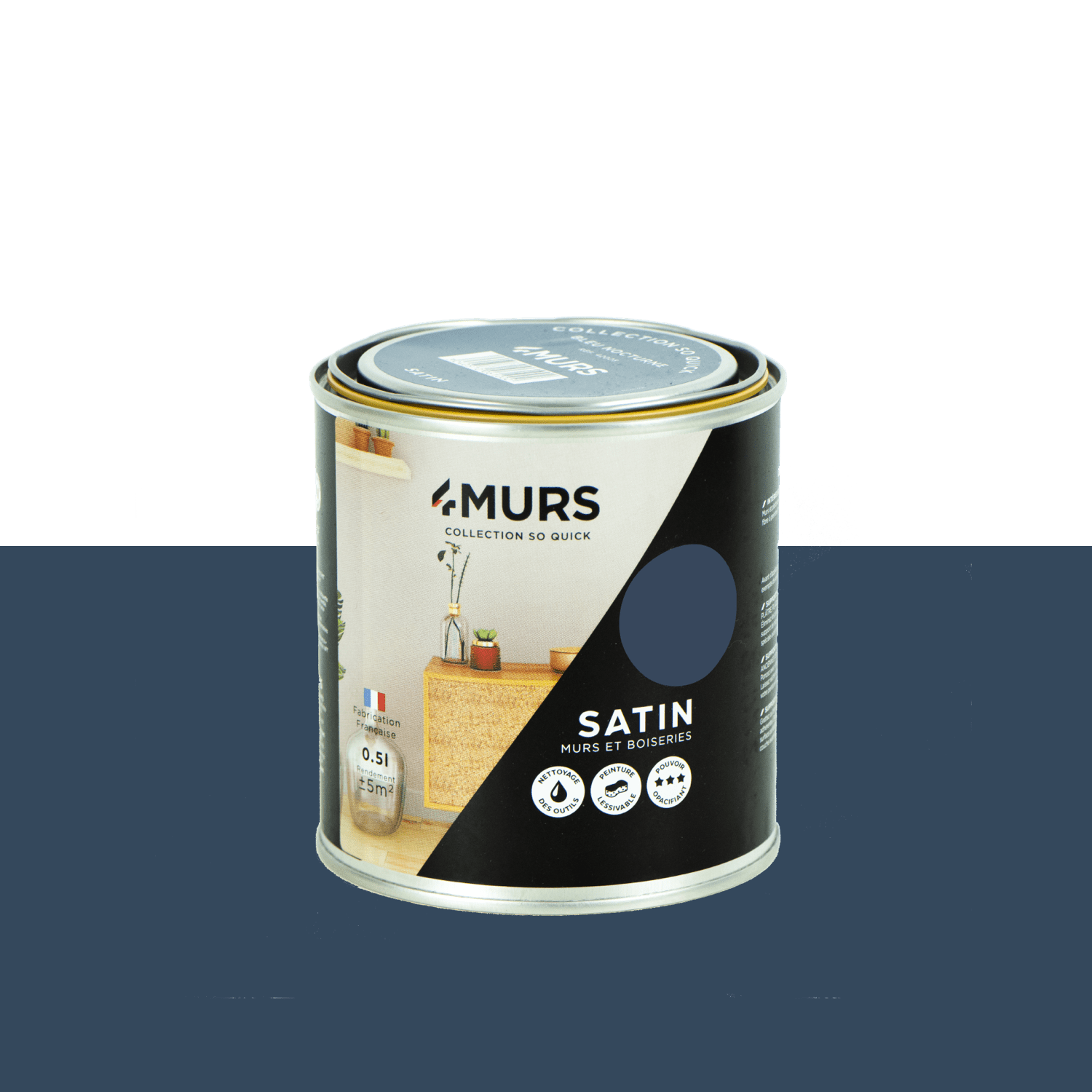 So Quick Peinture Peinture bleu nocturne Satiné 0,5 L