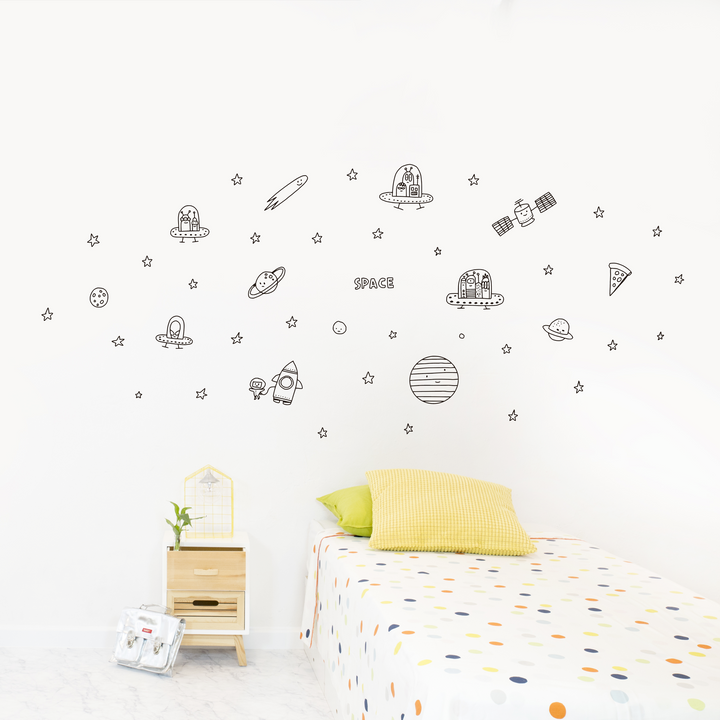 Sticker phosphorescent Space Noir