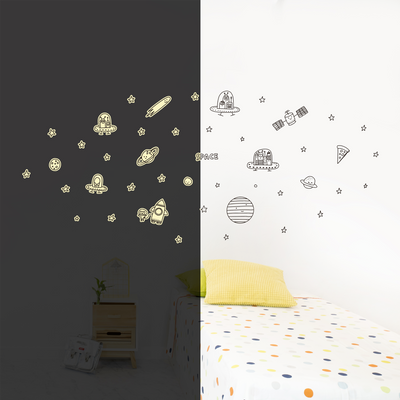 Sticker phosphorescent Space Noir