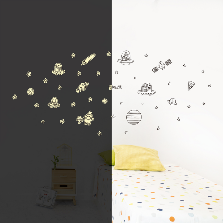 Sticker phosphorescent Space Noir