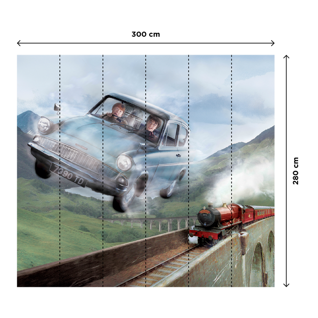 Poster extra large HARRY POTTER EN ROUTE POUR POUDLARD 300 x 280 cm
