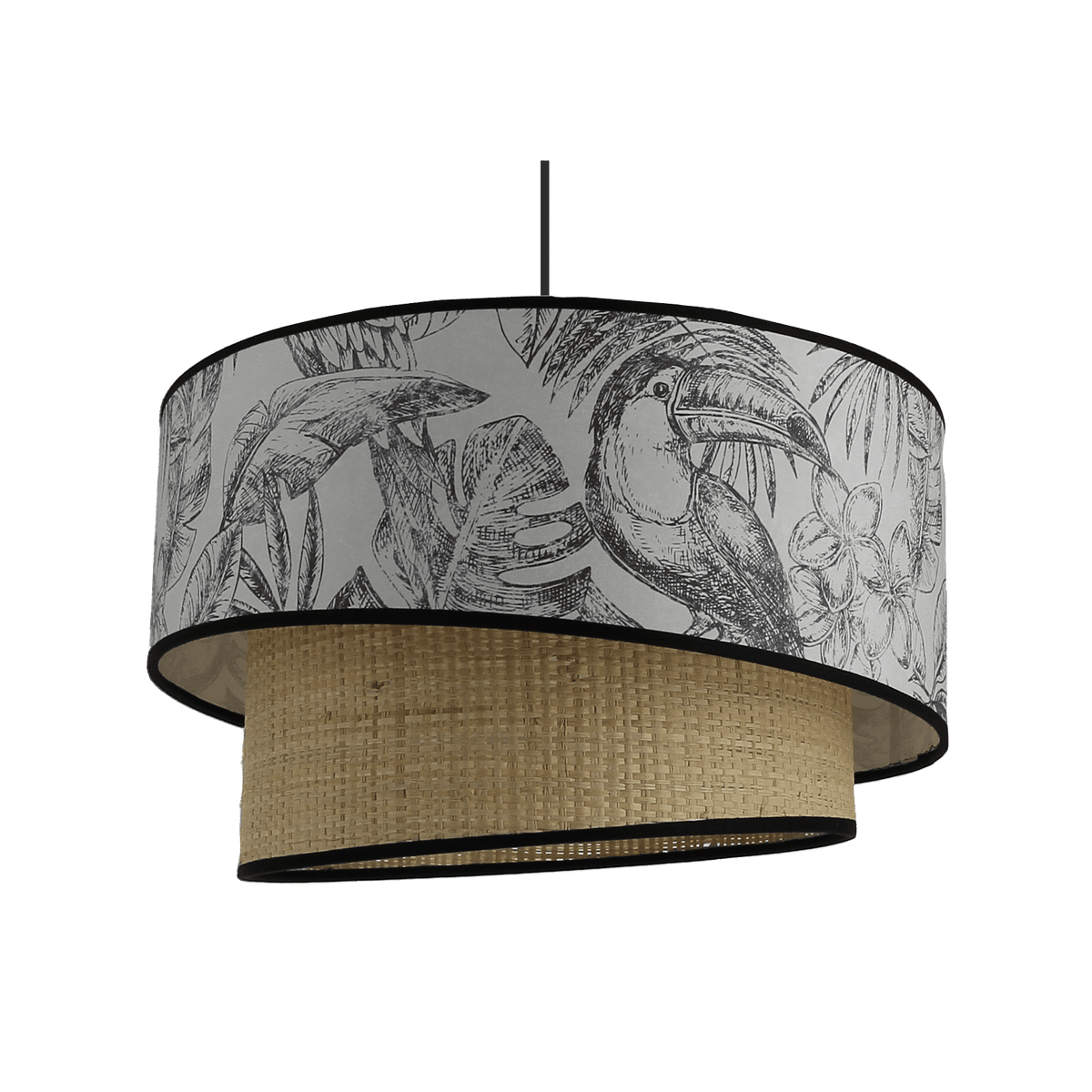 Suspension Jungle leaf Noir et blanc