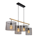 Suspension Baskett Noir et bois clair