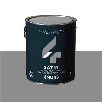 SAPHYR Peinture Saphyr Gris béton Satiné 2,5L