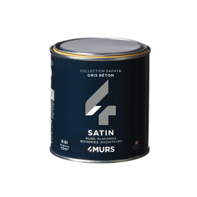 SAPHYR Peinture Saphyr Gris béton Satiné 0,5L