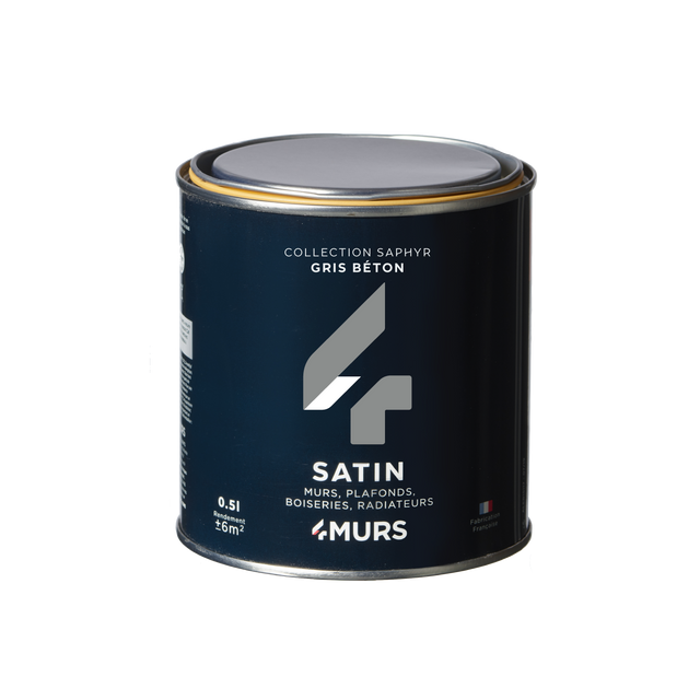Saphyr Peinture Peinture gris béton Satiné 0,5 L