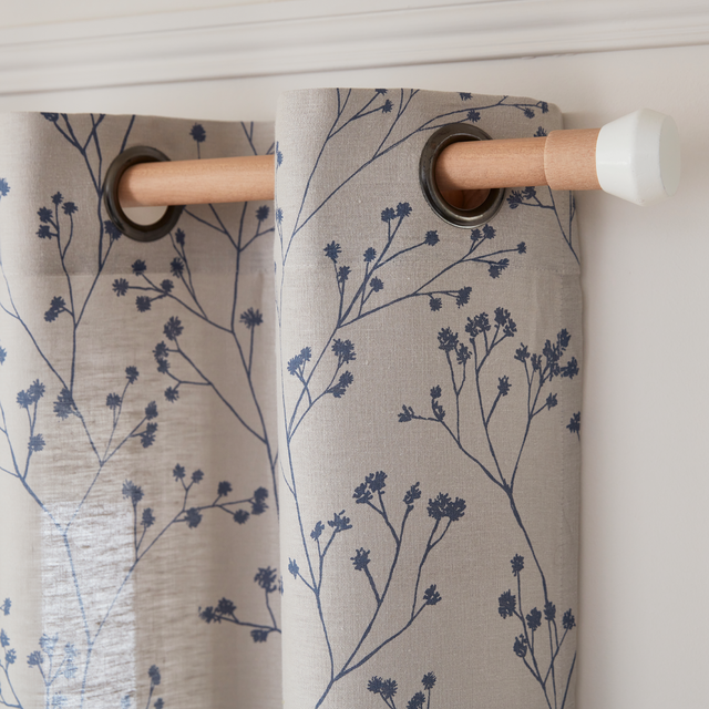 Barre à rideau JURA naturel diamètre barre 2,8 cm 150 cm