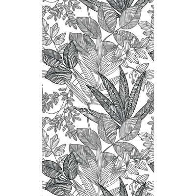 Papier peint panoramique L Mahana Noir et blanc Satiné