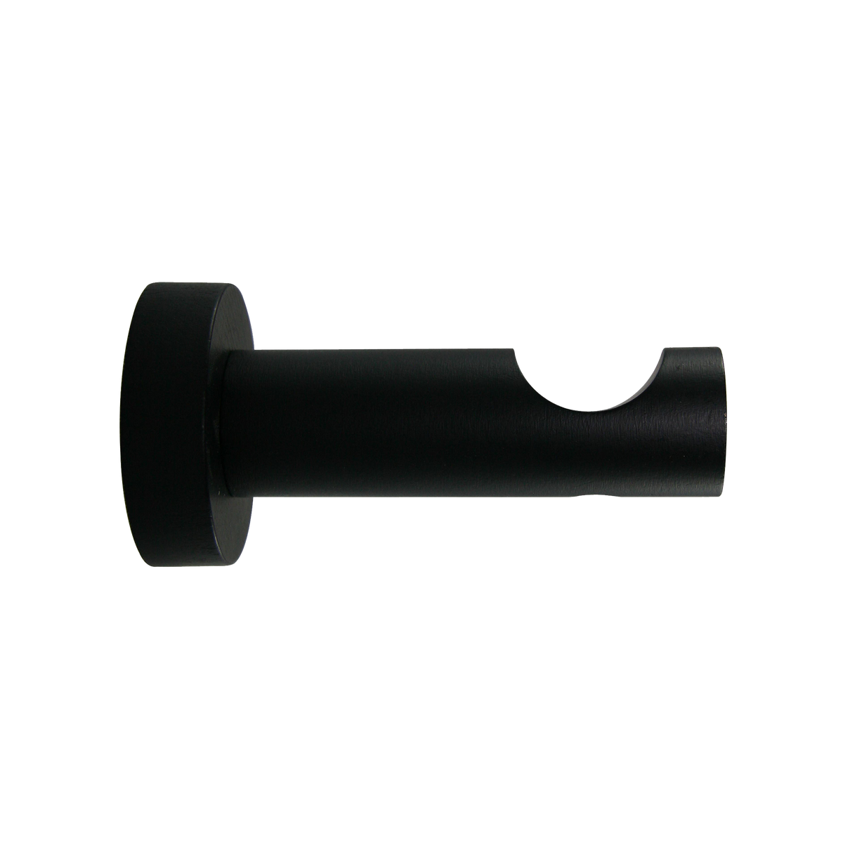 Support barre à rideau Jura Noir Mat