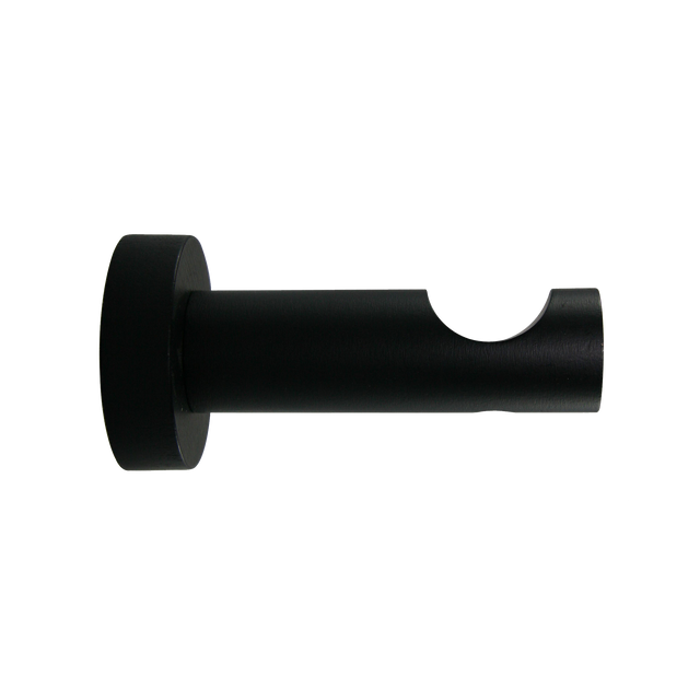 Support barre à rideau JURA noir diamètre barre 2,8 cm 8 cm