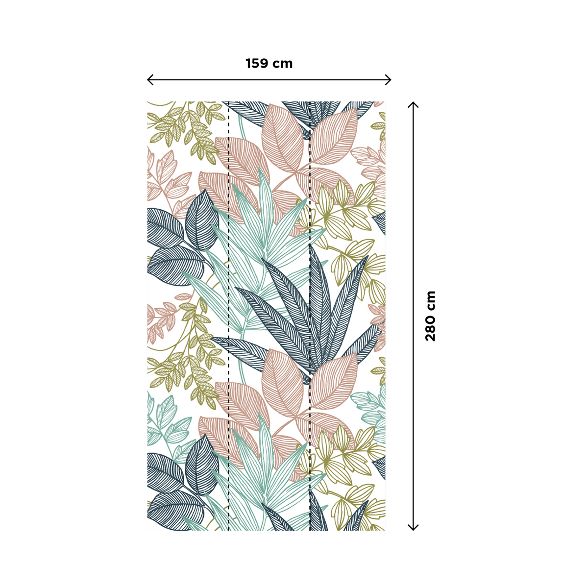 4MURS Papier peint panoramique L Mahana Multicolore Satiné