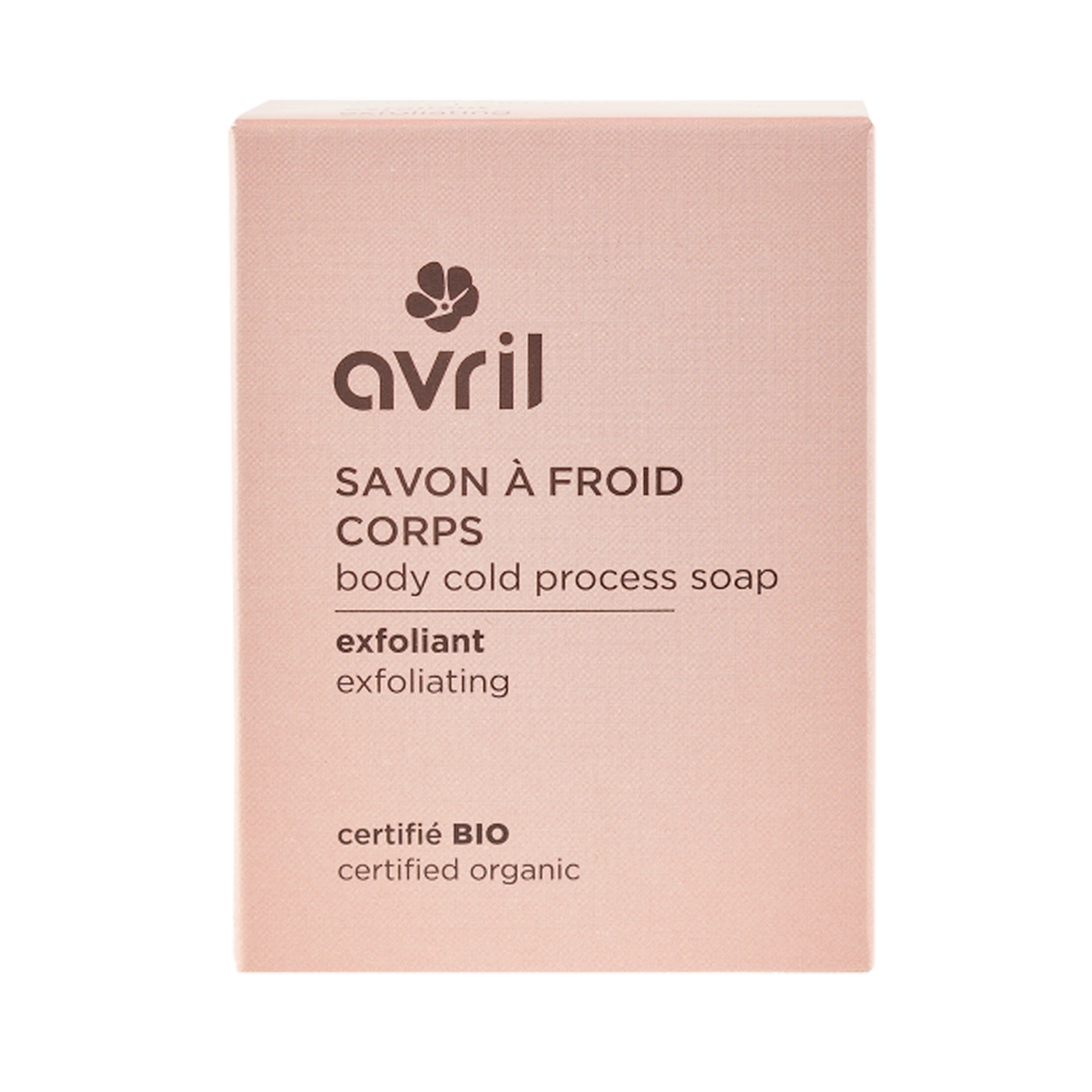 AVRIL Savon à froid Corps exfoliant Rose 100G