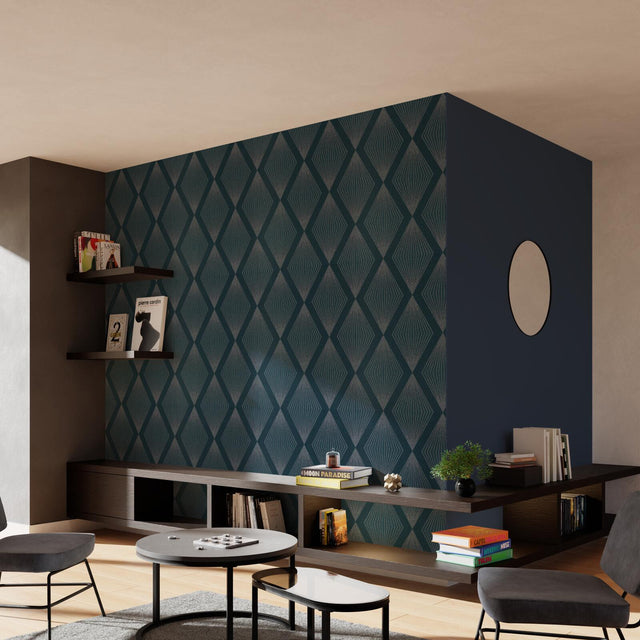 Papier peint intissé LUXURY coloris bleu nuit