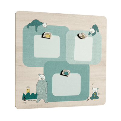 LOVELY TRIBU Pêle-mêle Wild bear Vert sapin et ocre