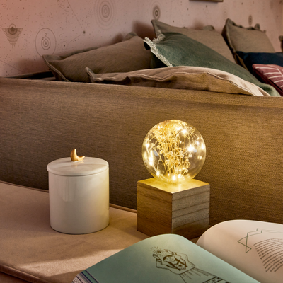 Objet lumineux Floria light Brun