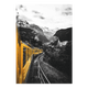 Tableau en verre Yellow train Noir et jaune