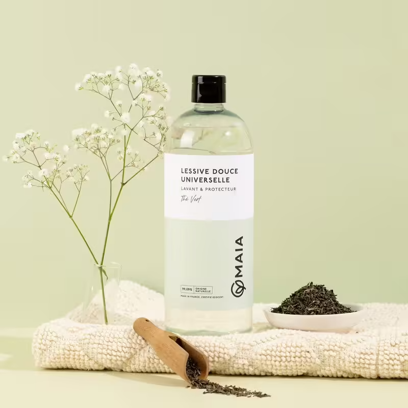 Bidon de lessive thé vert de la marque française Maia