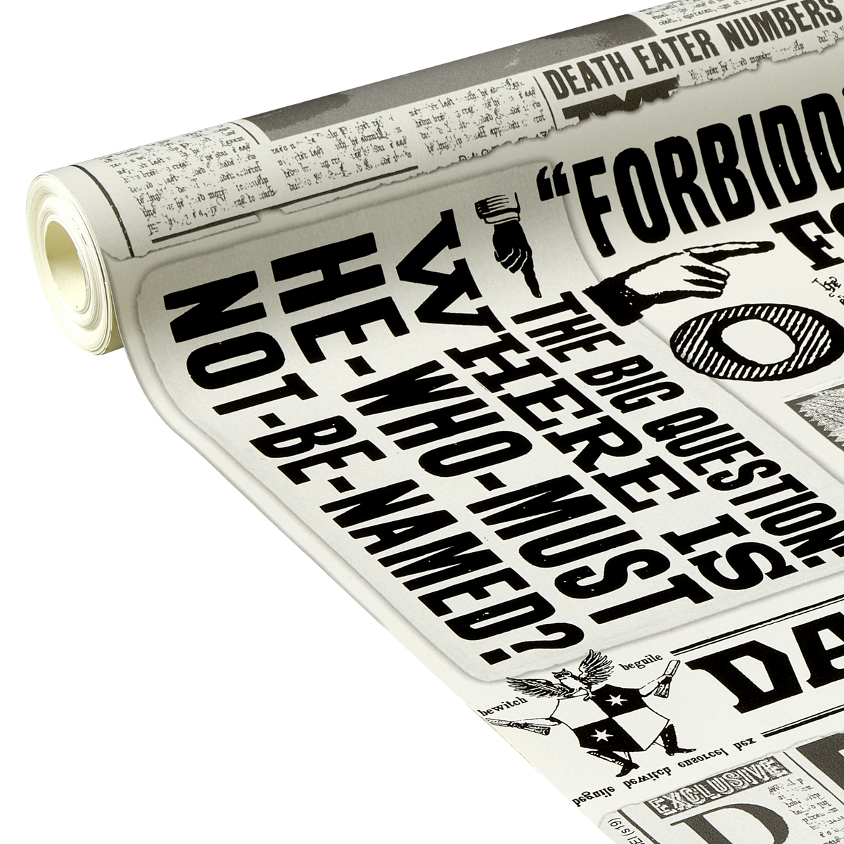 Papier peint intissé Harry potter la gazette du sorcier Noir