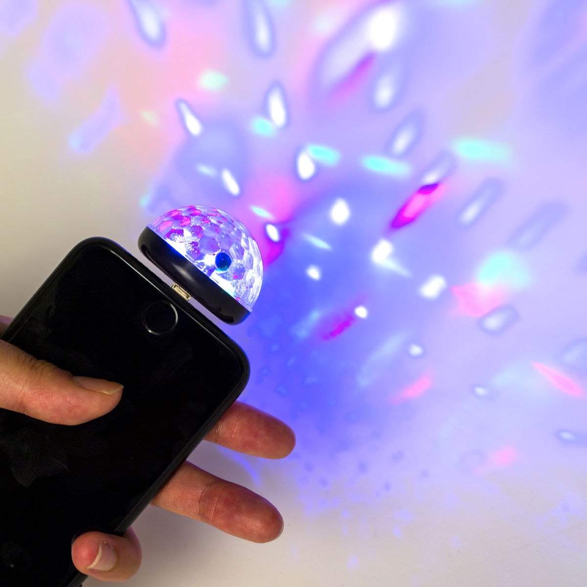 KIKKERLAND Prise Lampe disco iphone noir Noir