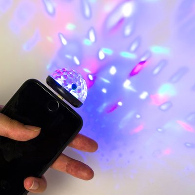 KIKKERLAND Prise Lampe disco iphone noir Noir