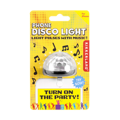 KIKKERLAND Prise Lampe disco iphone noir Noir