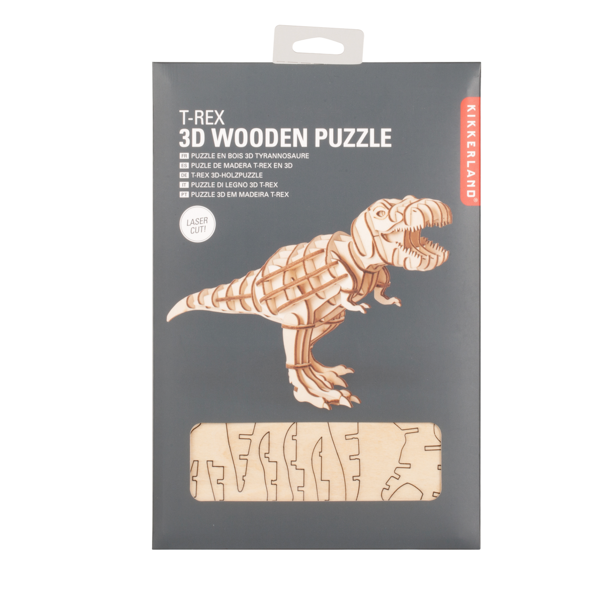 KIKKERLAND Puzzle 3D 3d t-rex Brun