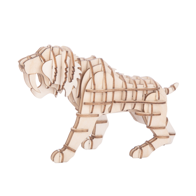 KIKKERLAND Puzzle 3D 3d tigre Brun