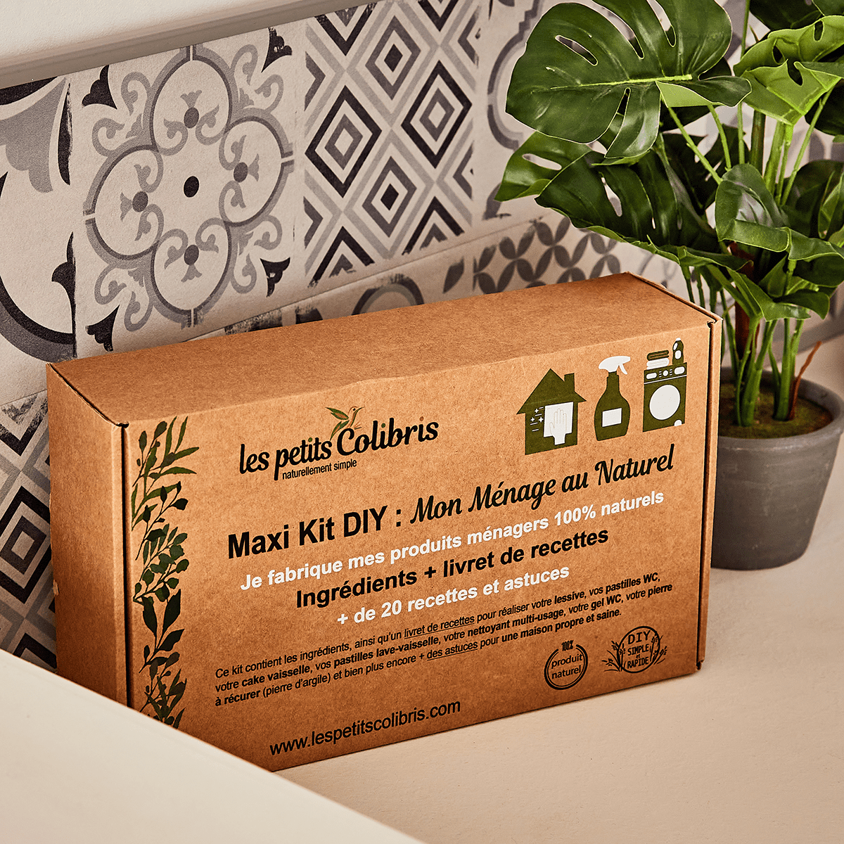 LES PETITS COLIBRIS Kit Maxi diy mon menage naturel Brun