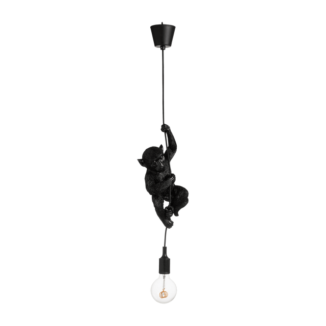 Suspension BLACK MONKEY coloris noir 16,5 x 12,5 cm