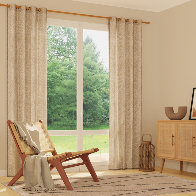 Rideau Lin TASMANIE coloris naturel 135 x 245 cm