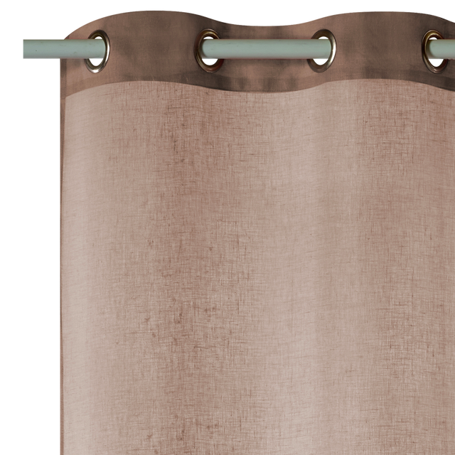 Voilage Lin LINAE coloris santal 140 x 260 cm