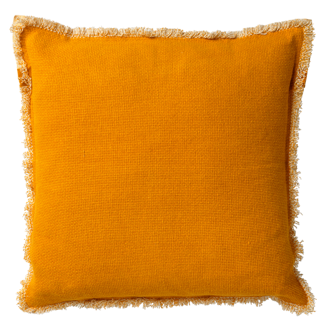 Coussin BURTA coloris jaune safran 60 x 60 cm