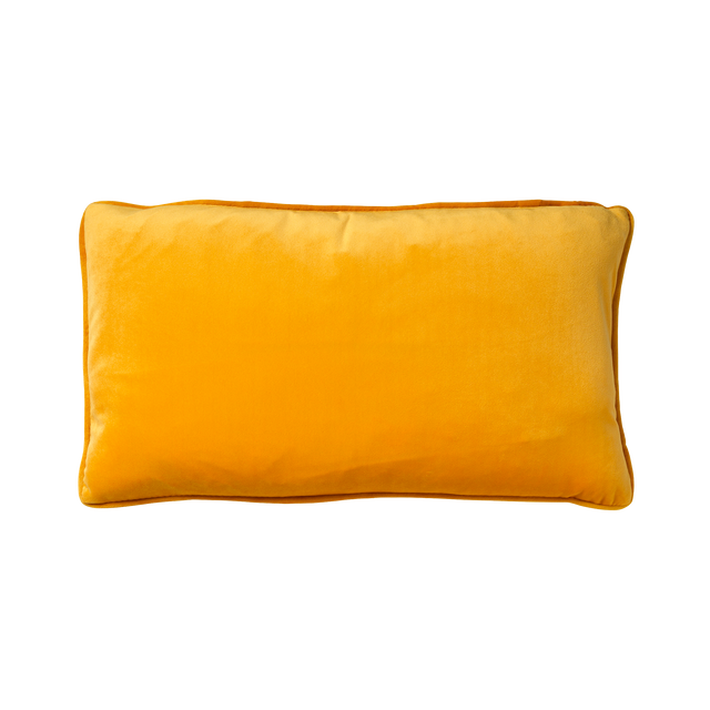 Coussin FYN coloris jaune safran 30 x 50 cm